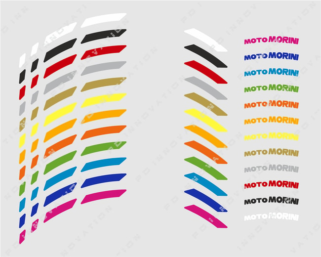 Moto Morini Felgenrandstreifen mit Logos