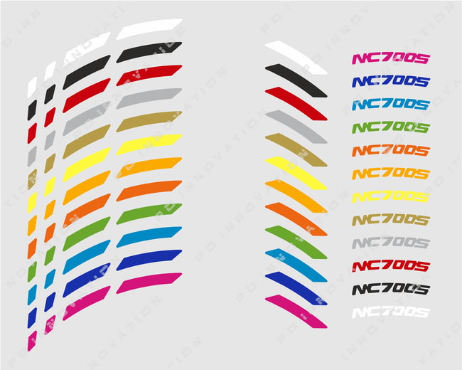 Honda NC700S Felgenradaufkleber mit Logos