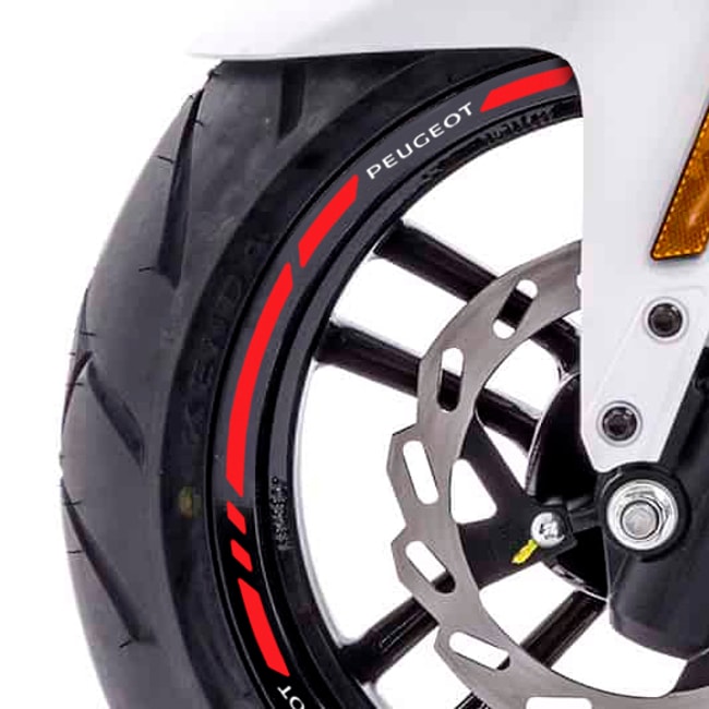 Peugeot wheel rim stripes with logos