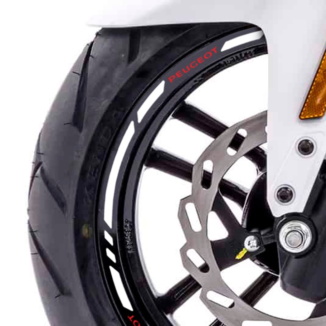 Peugeot wheel rim stripes with logos