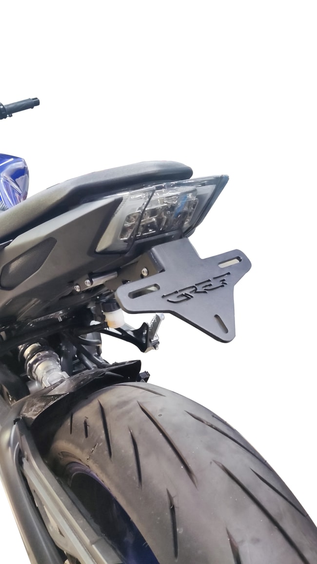 GREF-Kennzeichenhalter für Yamaha MT-09 2017-2020 (mit hochklappbarem Knopf)