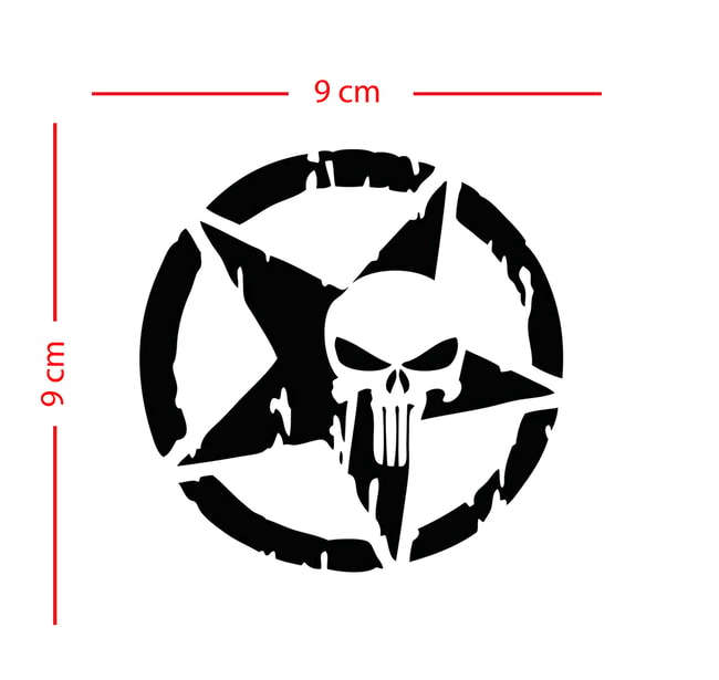 Punisher armé stjärna klistermärke