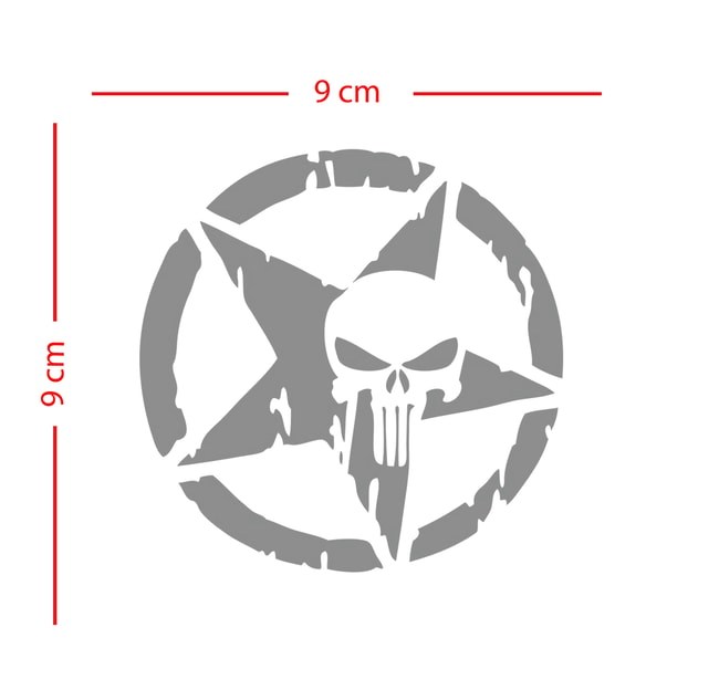 Punisher armé stjärna klistermärke