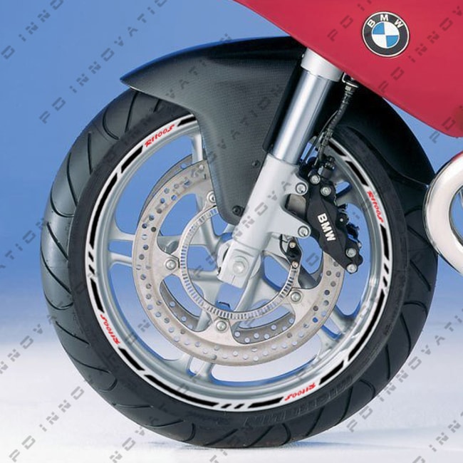 BMW R1100S wheel rim stripes with logos