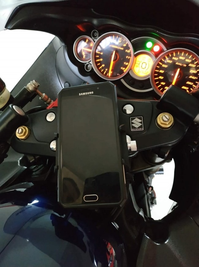 Support smartphone pour té de fourche pour Suzuki GSXR 1300 Hayabusa 2008-2020