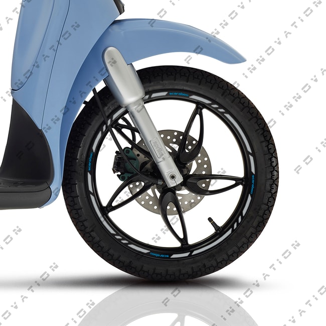 Kit de adesivos para rodas Aprilia Scarabeo con logos
