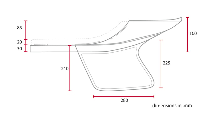 Assento Universal Flat Track "D-Racer" (marrom)