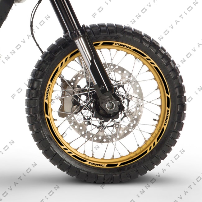 Kit de adesivos para rodas Ducati Scrambler con logos