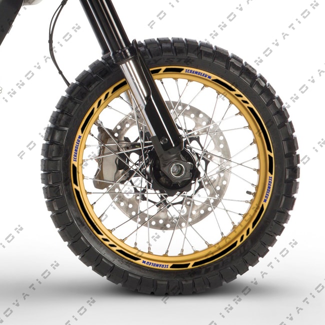 Ducati Scrambler fälgband med logotyper