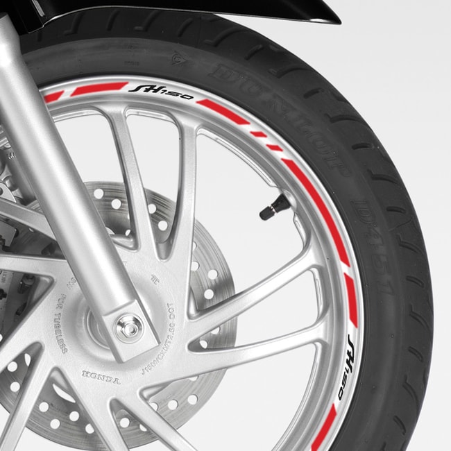Honda SH150i wheel rim stripes with logos