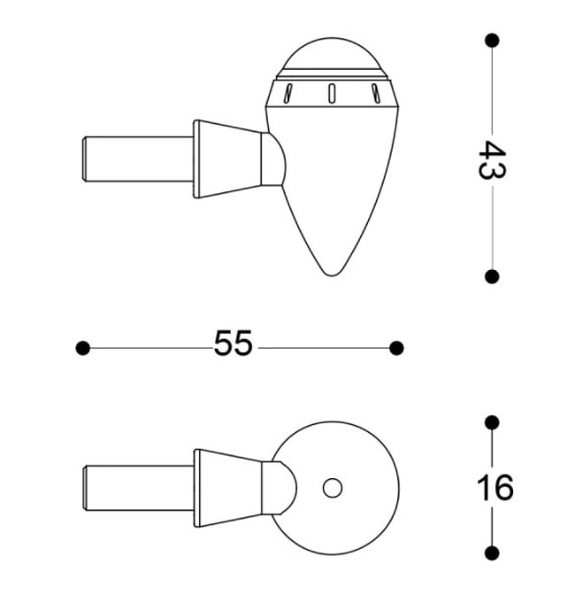 Indicatoare Barracuda S-LED argintiu (pereche)