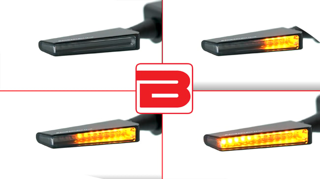 Indicatori sequenziali Barracuda SQ-LED B-Lux argento (coppia)