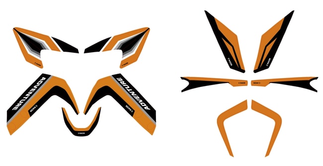 Kit de adesivos (kit de corpo) para KTM 390 Adventure '20 - (preto / laranja)