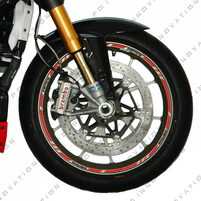 Kit de adesivos para rodas Ducati Streetfighter con logos