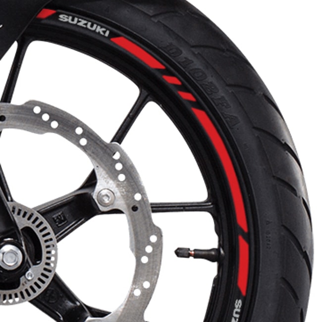 Suzuki wheel rim stripes with logos