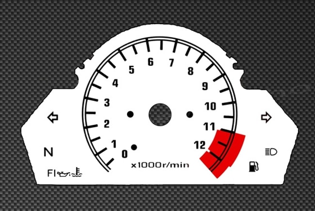 White tachometer gauge for Suzuki SV650 2003-2008