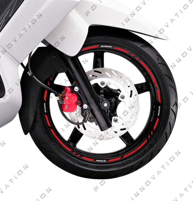 Cinta adhesiva para ruedas SYM con logos