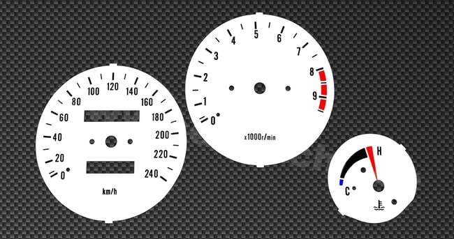 Indicatori contachilometri e contagiri bianchi per Yamaha TDM 850 1991-2001