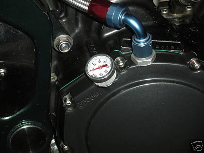 Yamaha XT oil filler cap with temperature gauge