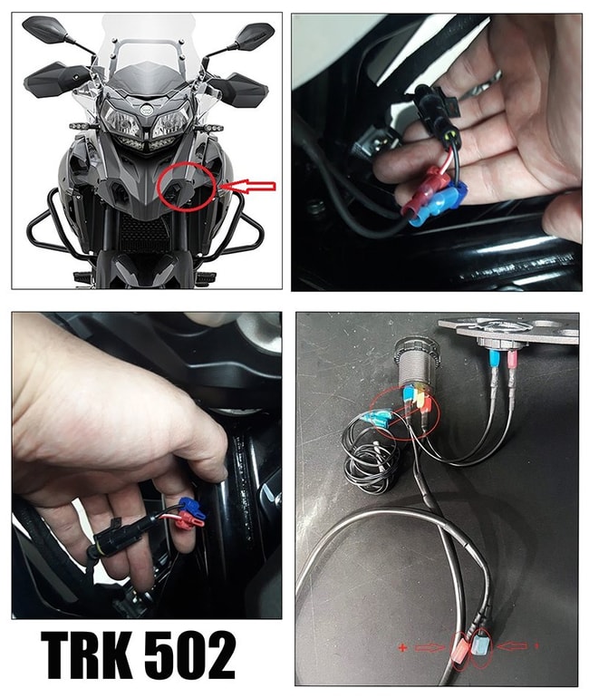 TRK502X Lenkerablage CosmoMoto Benelli TRK 502 / 502X Handlebar Mount With Voltmeter And Thermometer (Red LCD Lenkerablage Mit Instrumenten TRK502X Lenkerablage CosmoMoto Benelli TRK 502 / 502X Handlebar Mount With Voltmeter And Thermometer (Red LCD Lenkerablage Mit Instrumenten