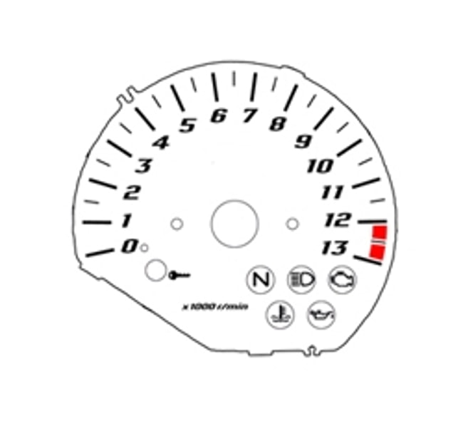 Witte toerentellermeter voor Yamaha FZ1 Fazer 2006-2015