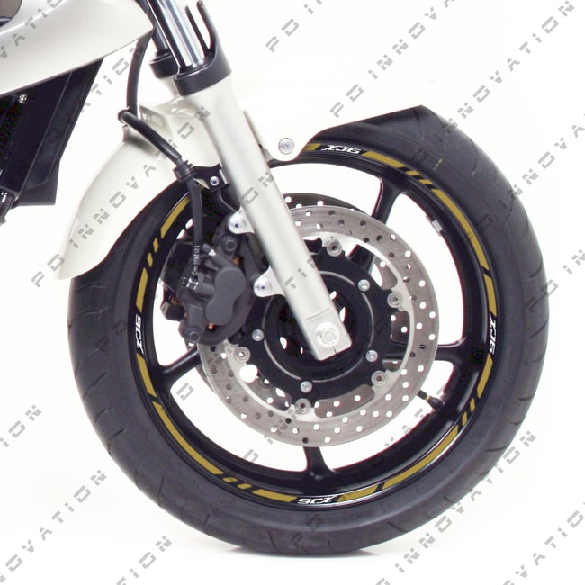 Strisce ruote Yamaha XJ6 con logo
