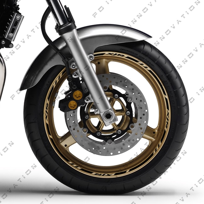 Yamaha XJR wheel rim stripes with logos