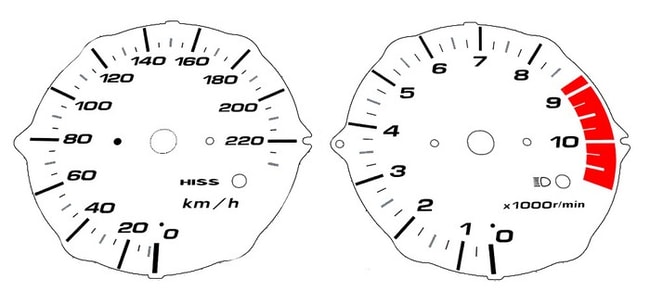 Białe wskaźniki prędkościomierza i obrotomierza do Hondy XL1000V Varadero 2003-2007