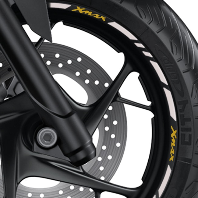 Cinta adhesiva para ruedas Yamaha X-Max con logos