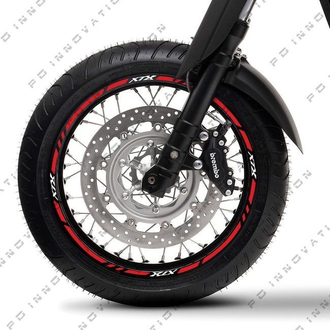 Yamaha XT660X wheel rim stripes with logos