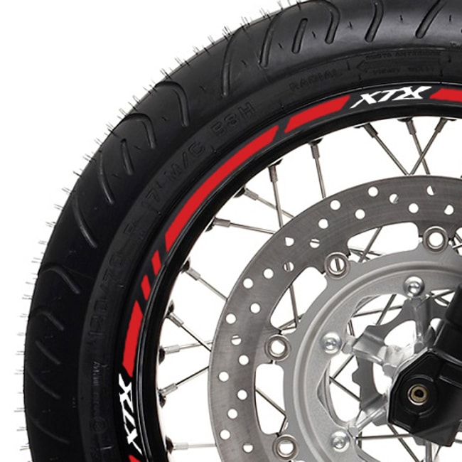 Yamaha XT660X wheel rim stripes with logos