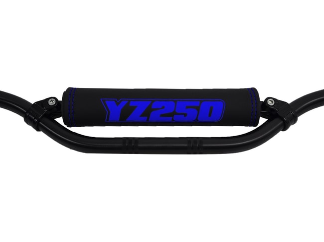 Almofada de barra transversal para YZ250 preta com logotipo azul
