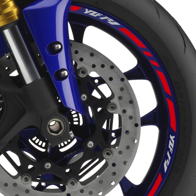 Yamaha YZF-R1 wheel rim stripes with logos