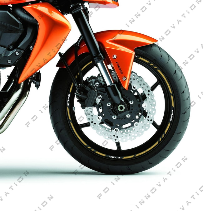 Cinta adhesiva para ruedas Kawasaki Z750 con logos