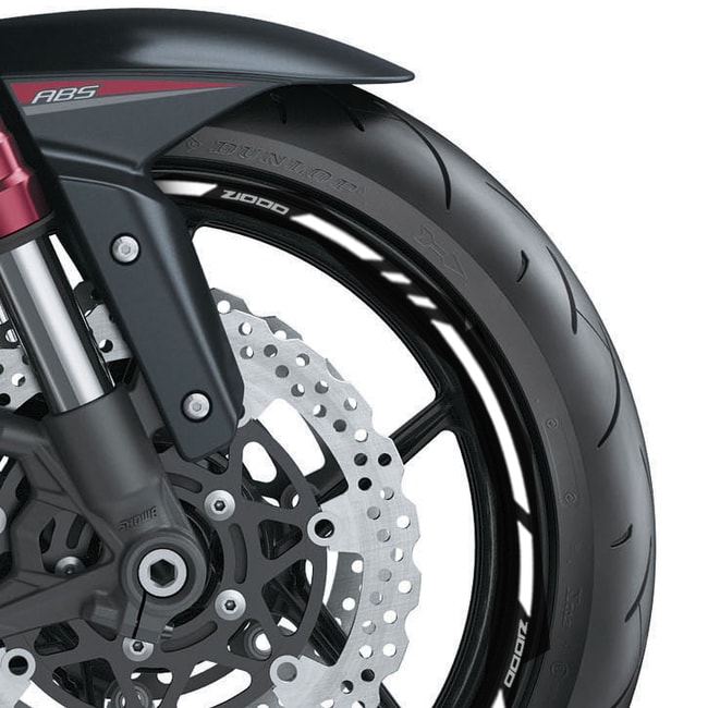 Cinta adhesiva para ruedas Kawasaki Z1000 con logos