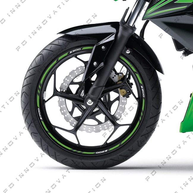 Kit de adesivos para rodas Kawasaki Z300 con logos