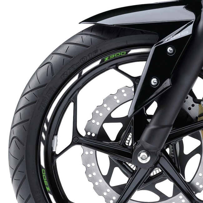 Cinta adhesiva para ruedas Kawasaki Z300 con logos