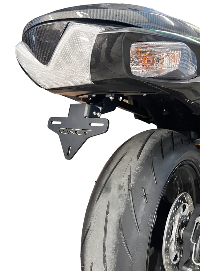 GREF license plate holder for Kawasaki ZZR 1400 / ZX-14R 2012-2020 (with flip-up button)