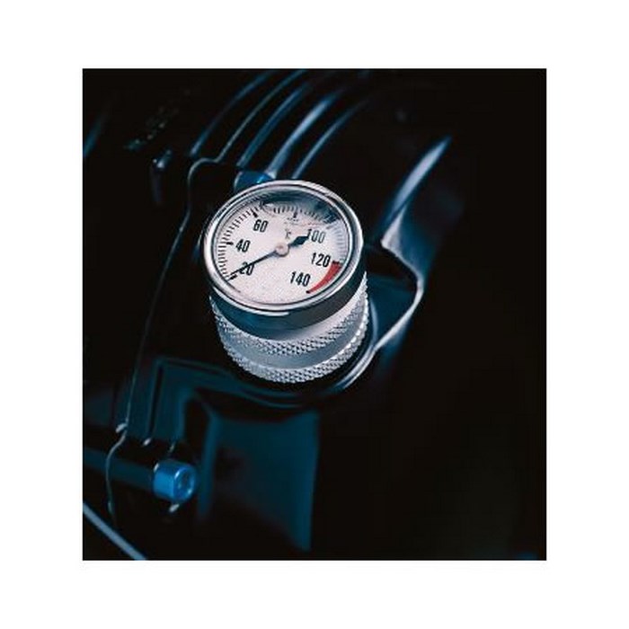 Ducati oil filler cap with temperature gauge
