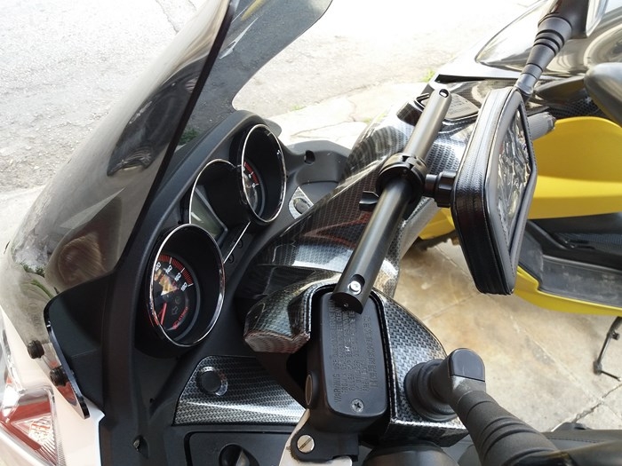 Motorrad Handyhalterung Für KYMCO Downtown - Universalhalterung Für Lenker & Rückspiegel