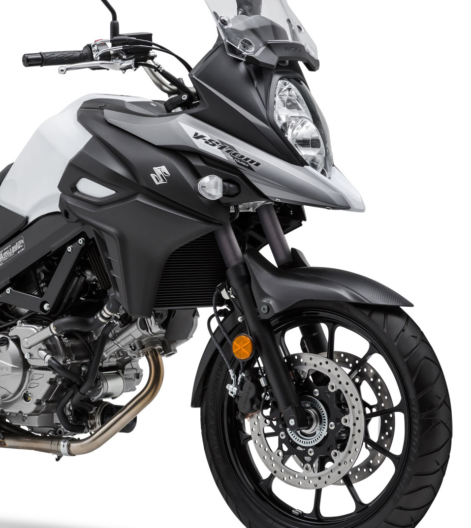 Neoprene fork tube covers compatible with Suzuki V-Strom DL650