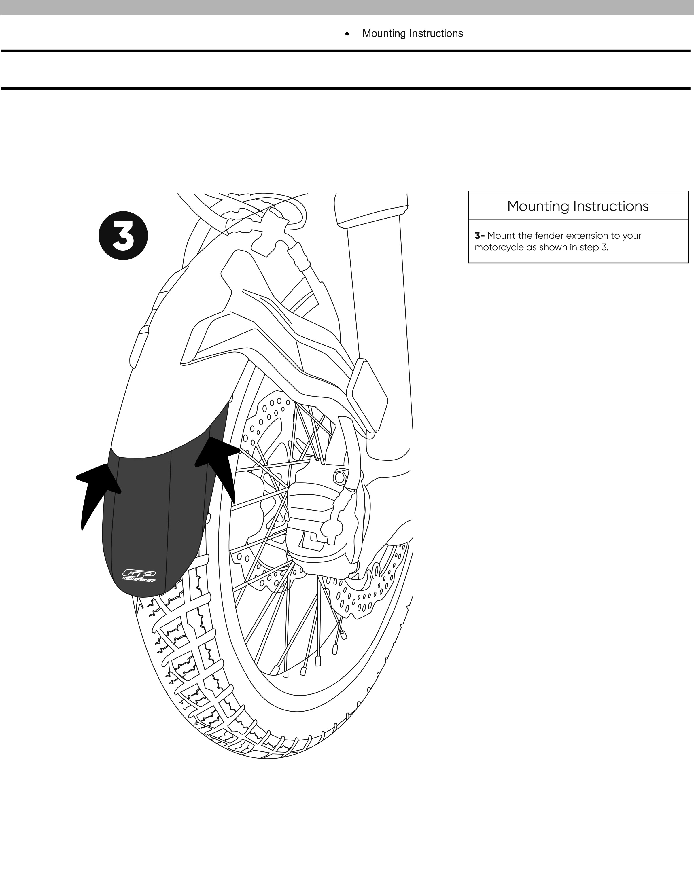 GPK fender extender for Honda Africa Twin CRF1000L / CRF1100L 20162023