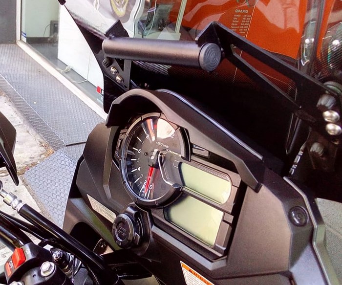 Cockpit GPS Bar Voor Suzuki V-Strom DL650 (2004-2011) / DL1000 (2005-2012) - Zwarte Roestvrij Stalen Beugel