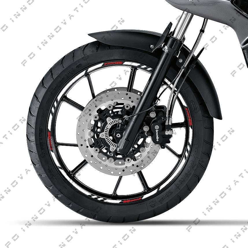 BMW F700GS wheel rim stripes with logos