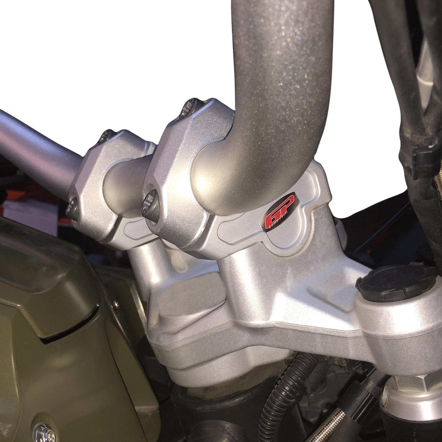 GPK handlebar risers for BMW R1200GS LC / R1250GS 20132023 silver