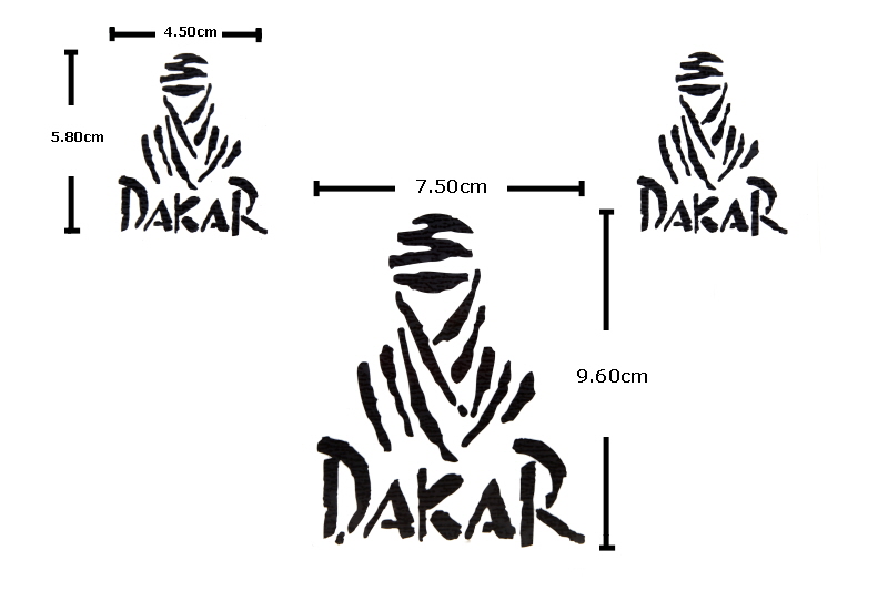Dakar decals set black matte