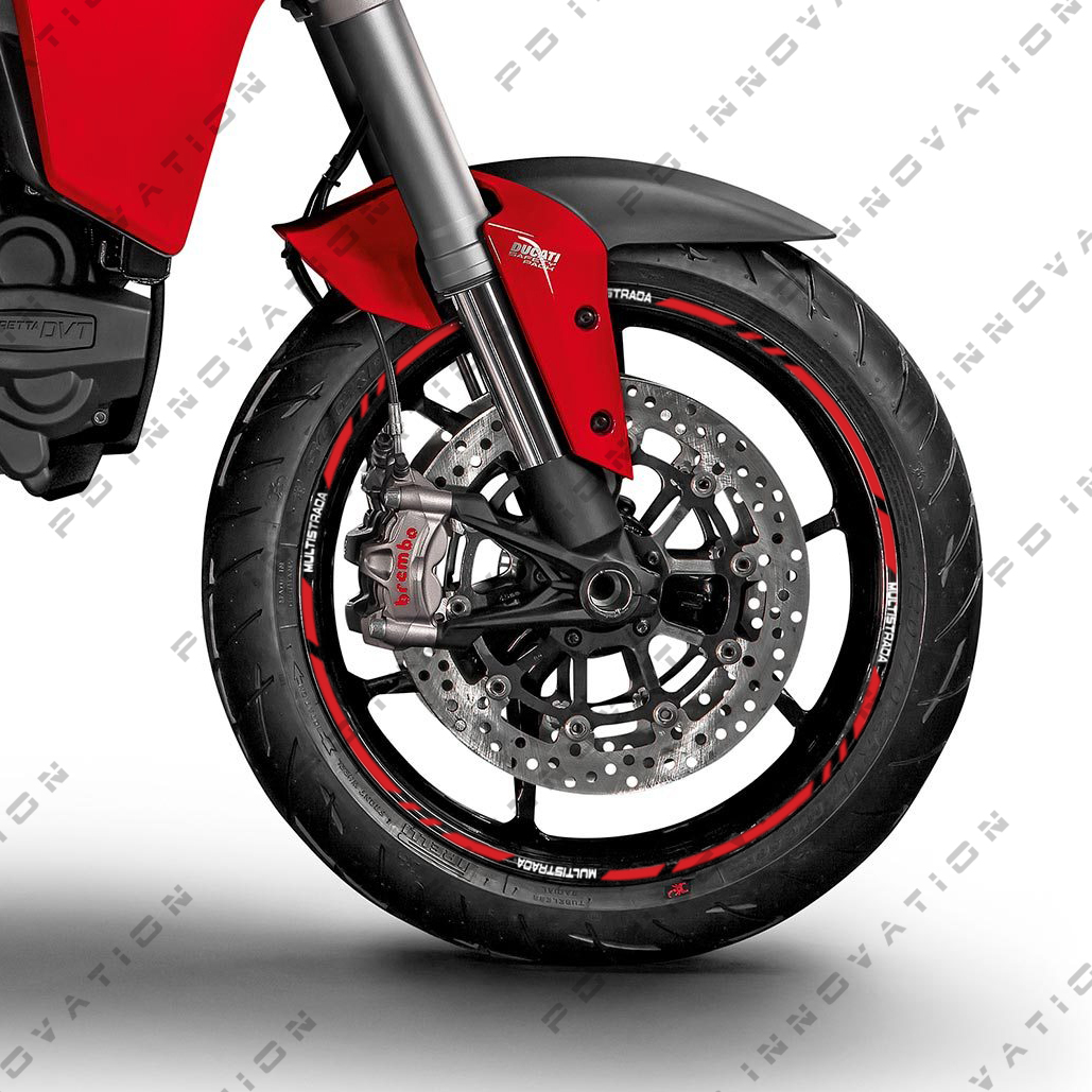 Ducati Multistrada wheel rim stripes with logos
