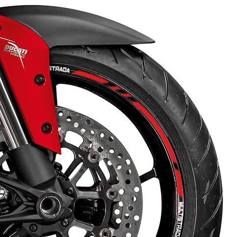Ducati Multistrada wheel rim stripes with logos