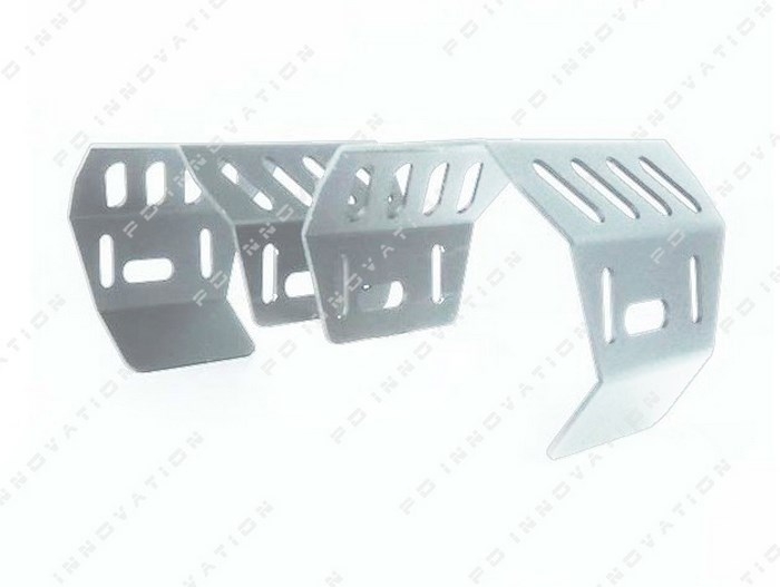 Auxiliary light covers for Yamaha XT1200Z Super Tenere silver