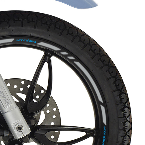 Aprilia Scarabeo wheel rim stripes with logos